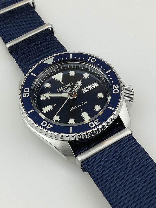 Seiko 5 Sports Automatic SKX Blue Dial Blue NATO Strap Watch For Men - SRPD51K2 - Image 22